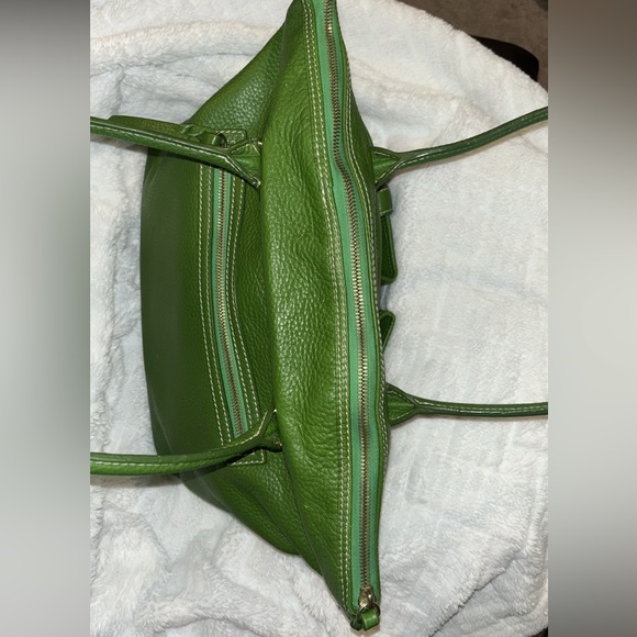 Dooney & Bourke Green Pebble Leather Crescent Tote Bag Shoulder Handbag XL EUC - Picture 11 of 16